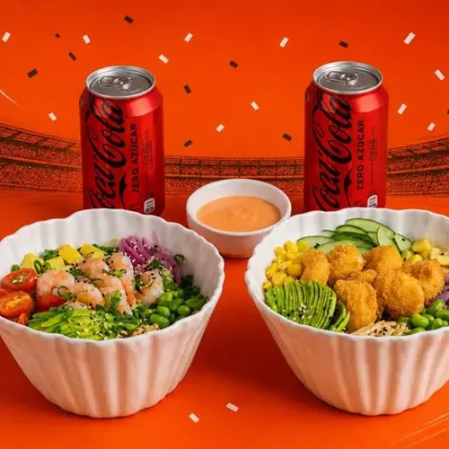 Mvp para dos- 2 poke bowl, 2 bebidas