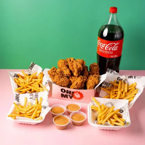 Combo Crunchy 8 Piezas + 4 Acompañamientos + Soda 2.25L