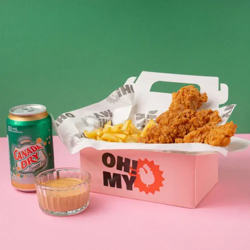 Combo Cajita 3 Tenders, 1 Acompañamiento, 1 Bebida