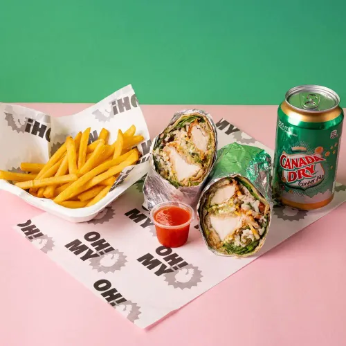 Combo Wrap Fiesta Mex + Acompañamiento + Bebida