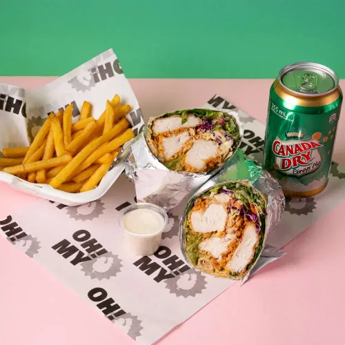 Combo Wrap Cajun + Acompañamiento + Bebida